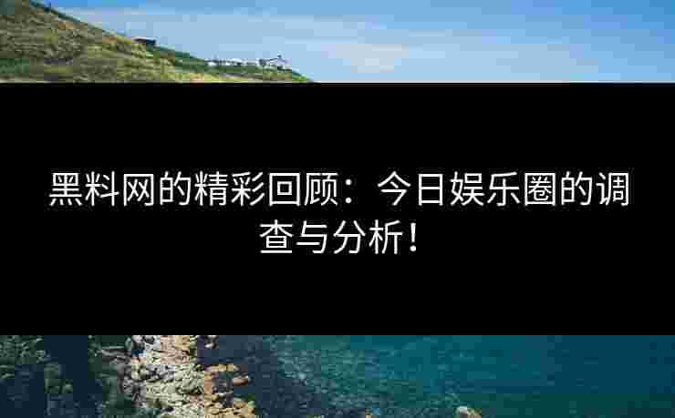 黑料网的精彩回顾：今日娱乐圈的调查与分析！