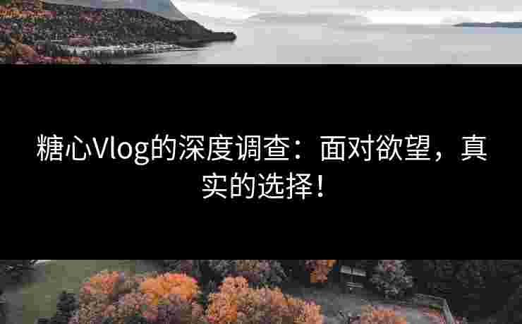 糖心Vlog的深度调查：面对欲望，真实的选择！